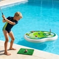 thumbnail image 4 of Innovative Inflatable Golf Water Game For Pools, Floating Chipping Green With Scoring Area, Adjustable Club Heights, 12 Floating Balls, Durable PVC, Fun Pool Party Or Yard Game, Easy Setup, 4 of 8