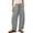 Gray, variant on Tqcoqu Womens Linen Pants Wide Leg Palazzo Pants Cotton Linen Drawstring Summer Trendy Casual Pants with Pockets,Wine,Women's S-XXXL