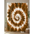 thumbnail image 4 of Abstract Explosion Tie Dye Shower Curtain, Brown White Bathroom Decor Curtains Set with Hooks, Waterproof Fabric Home Accessories， 72 X 72 Inch Long, 4 of 6