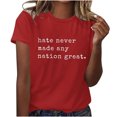 thumbnail image 2 of mfyjkho Tops De Gimnasio Para Mujer, Blusa De Manga Corta Para Mujer Con Estampado De Letras Divertidas Para El Trabajo En Verano Tops Y Blusas Para Mujer M, 2 of 8