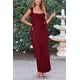 thumbnail image 5 of Vestido PRETTYGARDEN Verano 2025 Sin Mangas Vino Tinto M, 5 of 8