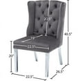thumbnail image 7 of Meridian Furniture Suri Gray Velvet Dining Chair (Set of 2), 7 of 7