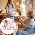 thumbnail image 1 of Happy Mother's Day Cake Topper with Glitter Heart Acrylic Insert for Party Decorations, 1 of 8