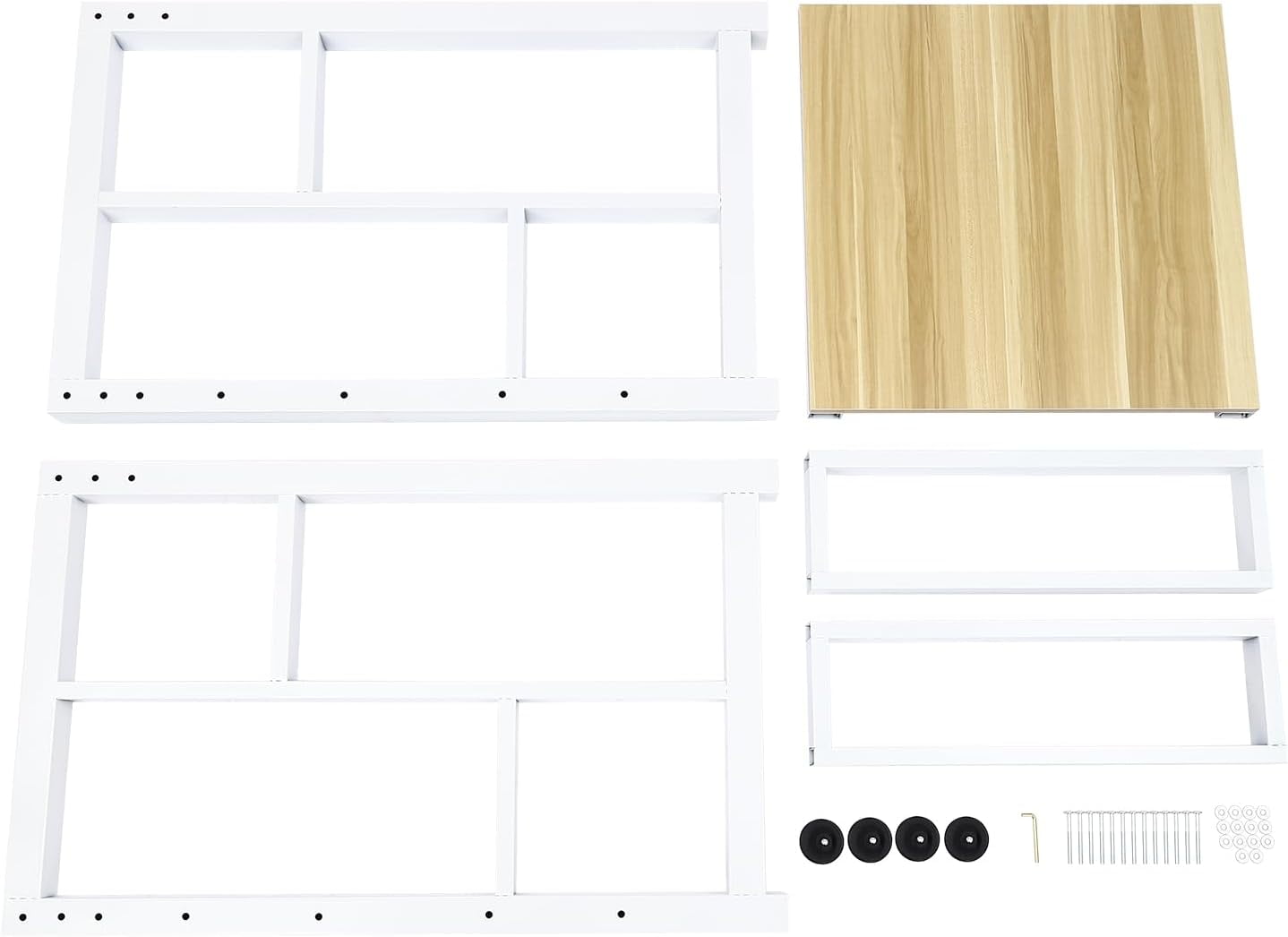 Washer Dryer Storage Shelf, Over Washer Dryer Storage Rack  for Laundry, Bathroom & Kitchen, White