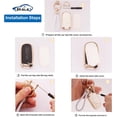thumbnail image 4 of Key Fob Cover Compatible with Fit for Jeep Grand Cherokee Renegade Dodge Durango Challenger Journey Bling Key Case Protection Shell with Keychain Case Holder Protector,1,white, 4 of 6
