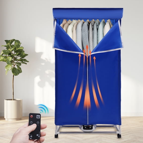 ChicHomey Electric Clothes Dryer,1200-1500W Folding Dryer Machine,240min Timer, Remote Control,for Homes Apartments Dormitories
