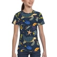 thumbnail image 4 of Honeii Undersea Animals Print Kids Boy T-Shirt,Breathable Round Neck Tee,Stylish Summer Tee for Boys, for Outdoor Activities and Casual Wear, 4 of 7