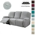 thumbnail image 2 of Waterproof Recliner Sofa Cover 3 Seater Stretch Elastic Couch Slipcover Lazy Boy Relax Armchairs Slipcover-grip Protects Cover (Dark Grey,3 Seater), 2 of 7