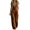 Coffee, variant on Women's Sleeveless Jumpsuit, Spring Summer Double Pocket With Loose Fit, Casual One-Piece For Relaxed Style Black XL