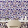 thumbnail image 2 of Ambesonne Romantic Peel & Stick Wallpaper for Home, Floral Roses Cold Tones, 13"x100", Violet Warm Taupe and Mauve, 2 of 5