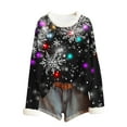 thumbnail image 3 of Horkkom Christmas Sweaters for Women Xmas Snowflakes Print Ugly Sweater Holiday Party Sweaters L, 3 of 8