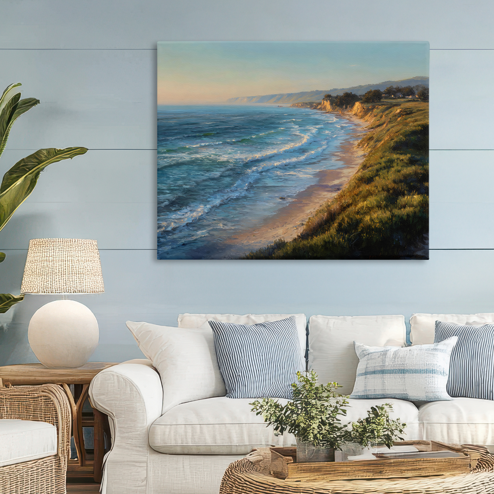 Stupell Industries Rounded Coastline View Canvas Wall Art, design by Franklyn Gregory