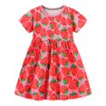 thumbnail image 1 of Vestido de princesa de verano para niños, vestidos florales de crisantemo para niñas, falda plisada estampada de estilo pastoral, ropa informal 1-7Y120(5T) Gao Jinjia LED, 1 of 2