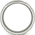 thumbnail image 2 of Titanium Satin And Polished 8mm Notched Band (Size 12.5) Made In China tb326-12.5, 2 of 5