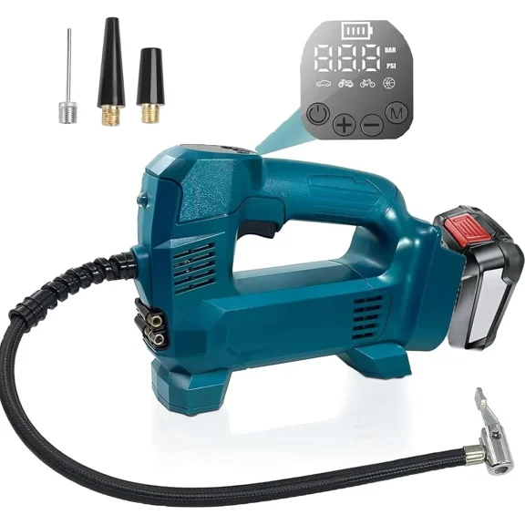 Electric Air Pump for Bosch 18V PBA Battery Cordless Air Inflator with LED Light