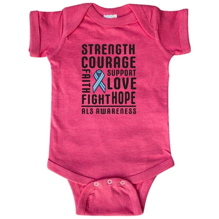 

Inktastic ALS Awareness Strength Courage Support Gift Baby Boy or Baby Girl Bodysuit