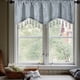thumbnail image 3 of Cortina con borlas de color gris sólido, cortinas de ventana con flecos elegantes, 3 of 6