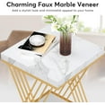 thumbnail image 3 of Tribesigns Square Side Table Set of 2, White Gold End Table 2-Tier End Table Modern Bedside Table with Storage for Couch, Living Room, 3 of 5