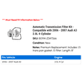 thumbnail image 2 of Automatic Transmission Filter Kit - Compatible with 2006 - 2007 Audi A3 2.0L 4-Cylinder, 2 of 2