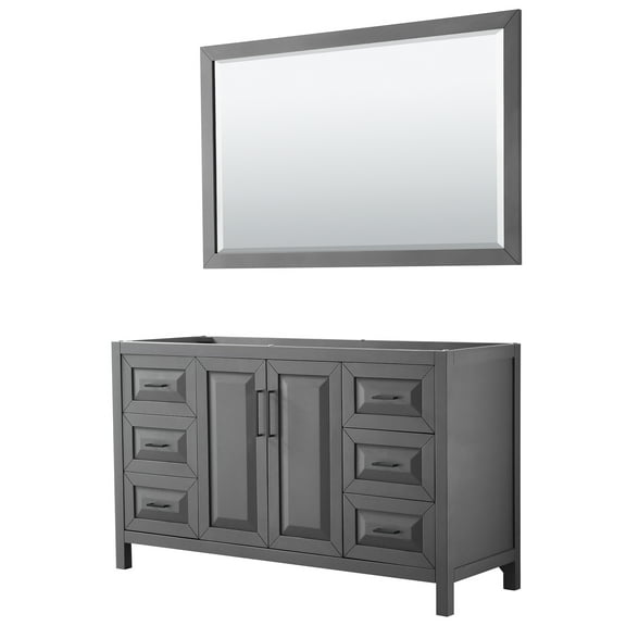Wyndham Collection WCV252560SGBCXSXXM58 Daria 59" Single Free Standing Vanity Cabinet -