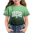 thumbnail image 2 of Geire T-shirt à Manches Courtes pour Enfants Motif Imprimé St. Patrick Col Rond Manches Mi-Longues Haut Décontracté Polyvalent, 2 of 5