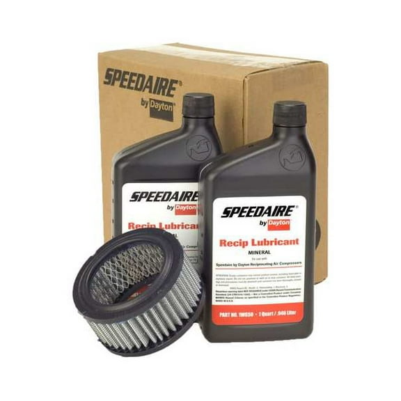 Speedaire Air Compr Maint Kit, 2 qt Oil,Air Filter 1WG52