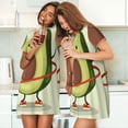 thumbnail image 4 of Logiee Cute Avocado Doing Exercise Print Nightgowns for Women,Soft Short-Sleeved Lightweight Sleepwear, Loose Sleepshirts, 4 of 6
