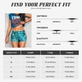 thumbnail image 5 of Daiia Square Glass Mosaic Pattern Women's Workout Shorts Biker Shorts - High Waisted Workout Spandex Tummy Control Gym Running Yoga Shorts-Medium, 5 of 8