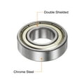 thumbnail image 4 of Uxcell 6002-ZZ Deep Groove Ball Bearings 15x32x9mm Chrome Steel ABEC3 Z3 4 Pack, 4 of 5