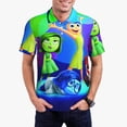 thumbnail image 2 of Lsque inside out 2 Pattern Golf Shirts for Men Dry Fit Print Moisture Wicking Performance Short Sleeve Polo Shirt-Large, 2 of 7