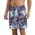 thumbnail image 2 of Naloa Purple Marble Texture Men's Beach Shorts, Surfing shorts, Swim trunks, Quick Dry Swim Trunks for Surfing Beach Fun - Medium, 2 of 9