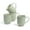 Sage, variant on over&back Rim Stoneware Coffee Mugs - 4-Piece Mug Set - Enjoy the Perfect Cup of Coffee, Tea, Latte, and More - Semi-Matte Sage - 16oz