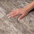thumbnail image 3 of Addison Rugs Dream Shag Premium Machine Washable Transitional Horizontal Bars Brown Rectangle Rug, 8' x 10', 3 of 8