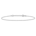 thumbnail image 3 of Sterling Silver 1.3mm Singapore 10in Plus 1in ext. Chain Anklet, 3 of 4