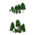 thumbnail image 1 of STARTIST 24pcs HO N Multi Scale Plastic Model Trees Train Railroad Scenery Landscape, 1 of 9