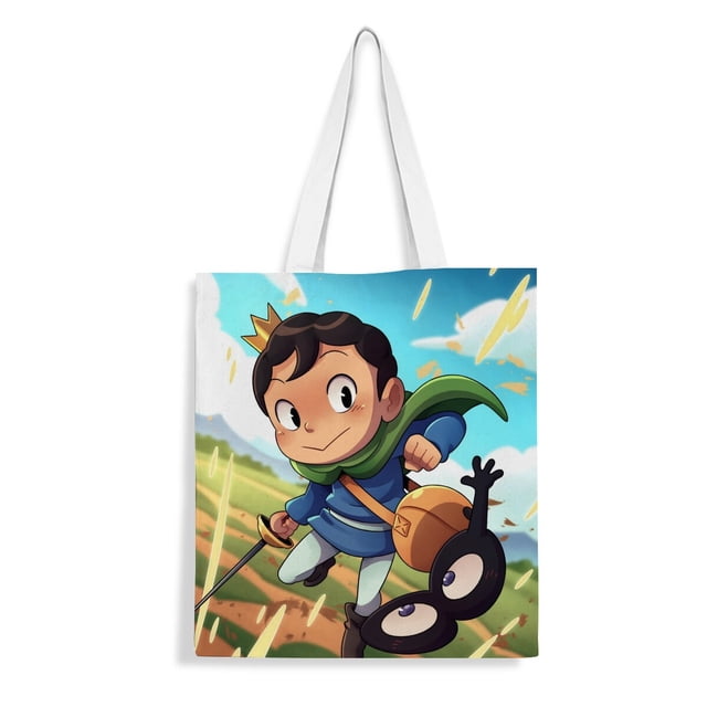 Ranking of Kings Bolso de tela con estampado de lienzo para mujer, bolsa de compras reutilizable y estética, con cremallera interior, regalo para mujer,40*40cm.