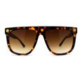 thumbnail image 1 of Classic Hard OG Flat Top Mobster Horn Rim Sunglasses Tortoise Brown, 1 of 4