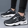 thumbnail image 6 of Men's Leather Waterproof Platform Dad Shoes Casual Walking Sneakers, 6 of 6