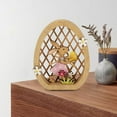 thumbnail image 3 of WMGHA ‌Wooden Easter Ornament Set, Vintage Holiday Home Decor for Mantel & Tabletop, Hand-Carved Spring Wall Hangings, Rustic Easter Egg Tree Decoration with Twine Hook, 3 of 6
