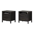 thumbnail image 2 of South Shore Gravity, Contemporary Nightstand,  Black, 2 of 13