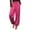 Hot Pink, variant on Women Satin Pants Balloon Silk Dressy Harem Pant Flowy Baggy Sequin Disco Party Lounge Fashion Trousers with Pockets Beige S