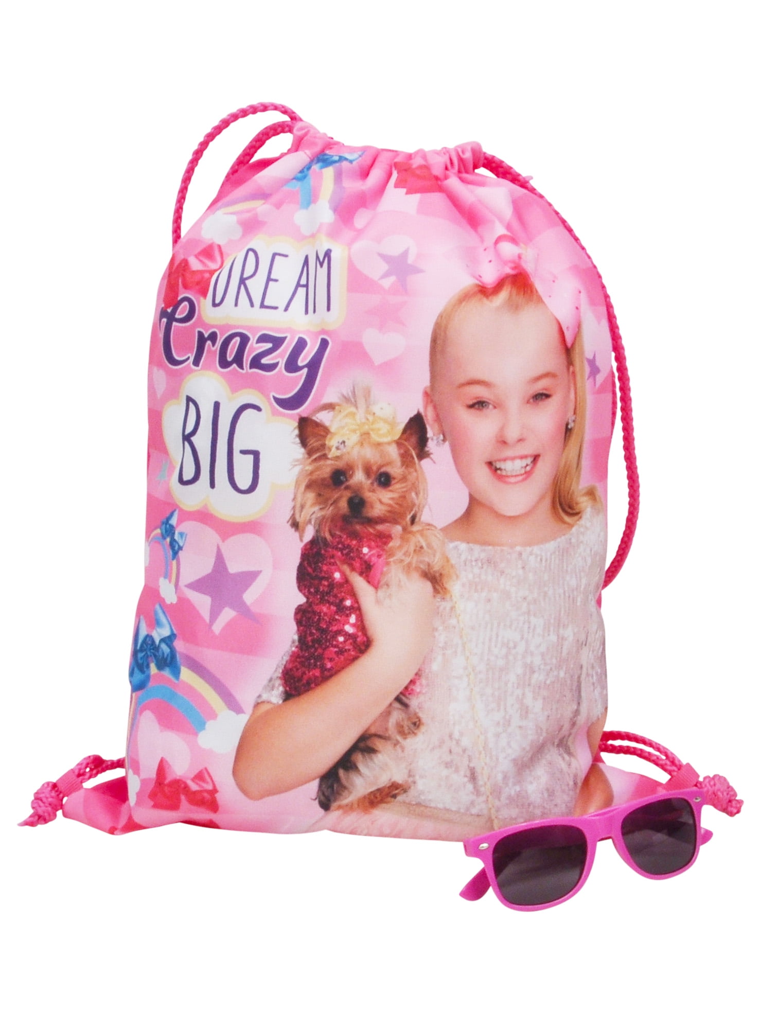 Girls JoJo Siwa Sling Bag, Sunglasses and Black Bow 3Pc Set | Walmart