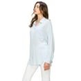 thumbnail image 2 of Cali1850 Women's XS~XL Long Sleeve Linen Like Relaxed Loose Fit Button Down Basic Shirt, 2 of 7