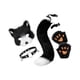 thumbnail image 5 of Conjunto de collar y cola de animal, encantador disfraz para fiestas temáticas de Halloween, máscara facial Negro Blanco, 5 of 9