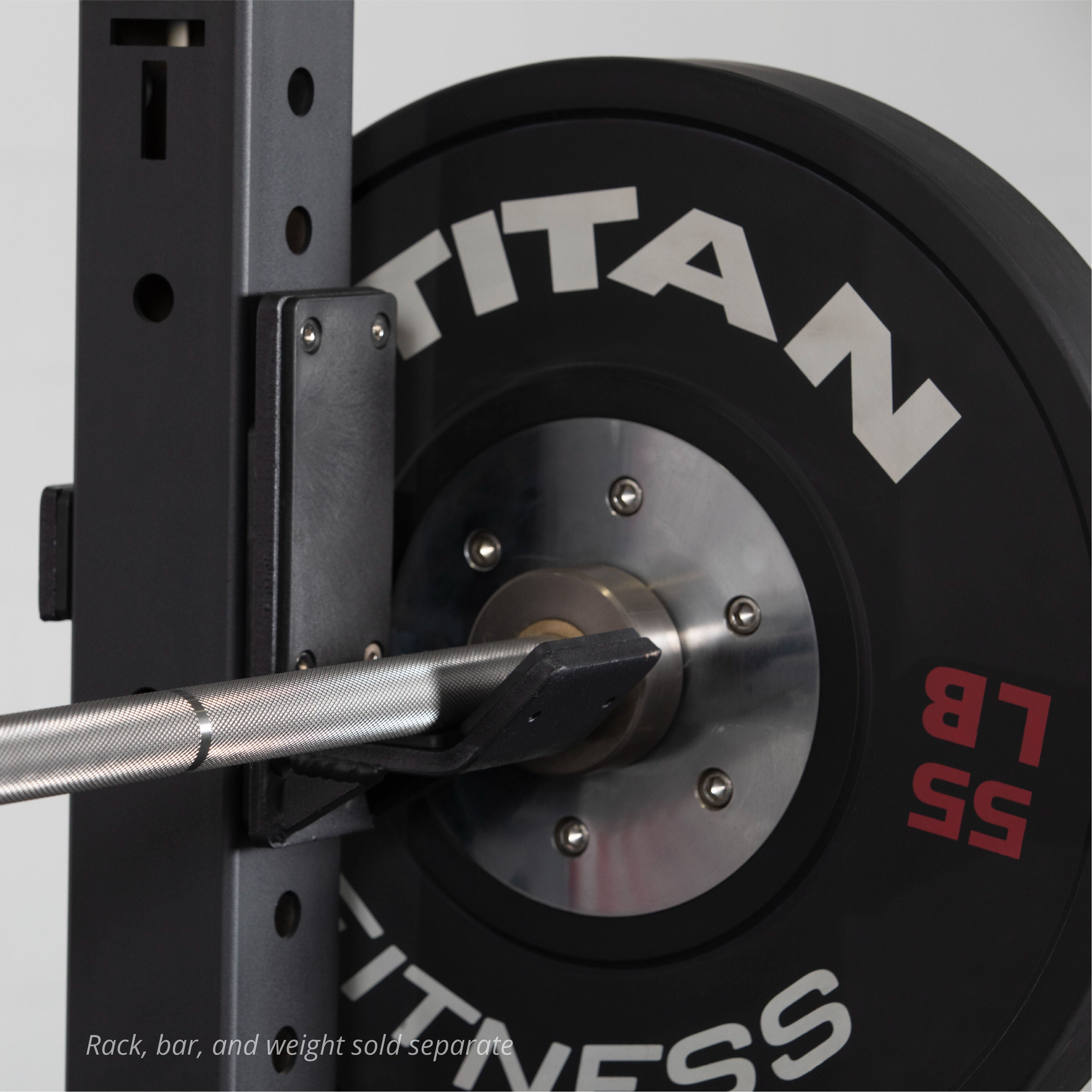 Titan Fitness X-3 Series J-Hooks, UHMW Plastic, J-Hook Style Rack Mounted, 2,600 LB Capacity, Fits 3” x 3” Tubular Steel