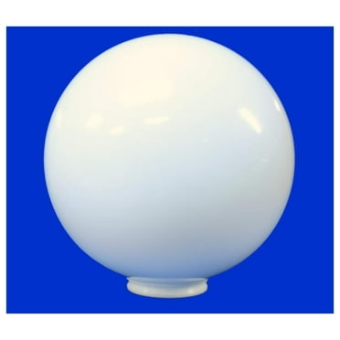 12" White Round Plastic Light Globe Pole Post Lamp Outdoor Fixture