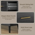thumbnail image 3 of Dresser for Bedroom Clearance, Lofka 5 Drawers Dresser Gold Metal Handle, Wood Storage Cabinet for Living Room, Black, 3 of 9