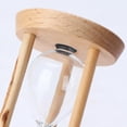 thumbnail image 5 of Reloj de arena amarillo Temporizador de arena de 3 minutos Reloj de arena Reloj redondo Temporizador de madera, 5 of 5