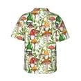thumbnail image 4 of Xecao Mushrooms Gnomes print Hawaiian shirt - a stylish short-sleeve button-down for men, perfect for casual beach and tropical outings., 4 of 9