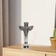 thumbnail image 4 of Estatua de cruz con base de campana, escultura artesanal, colección de metal, figura decorativa de escritorio, adorno cruzado para decoración de estud, 4 of 9